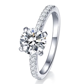 IMOLOVE Moissanite Engagement & Wedding Rings - 1CT Promise Rings-55A