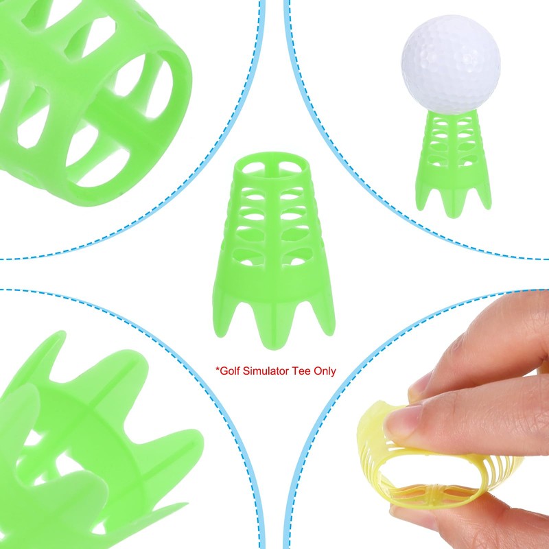 PATIKIL Golf Simulator Tees, 20Pcs Plastic Golf Tees Mat Practice