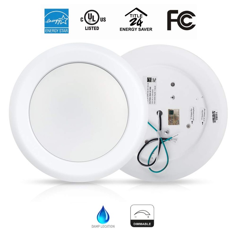 ECOELER 10 Pack 6 Inch LED 3000K Dimmable Flush Mount