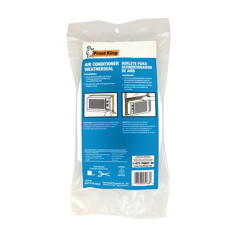 Frost King AC41WA AC Foam Weather Seal, Heavy Duty 1-1/2"