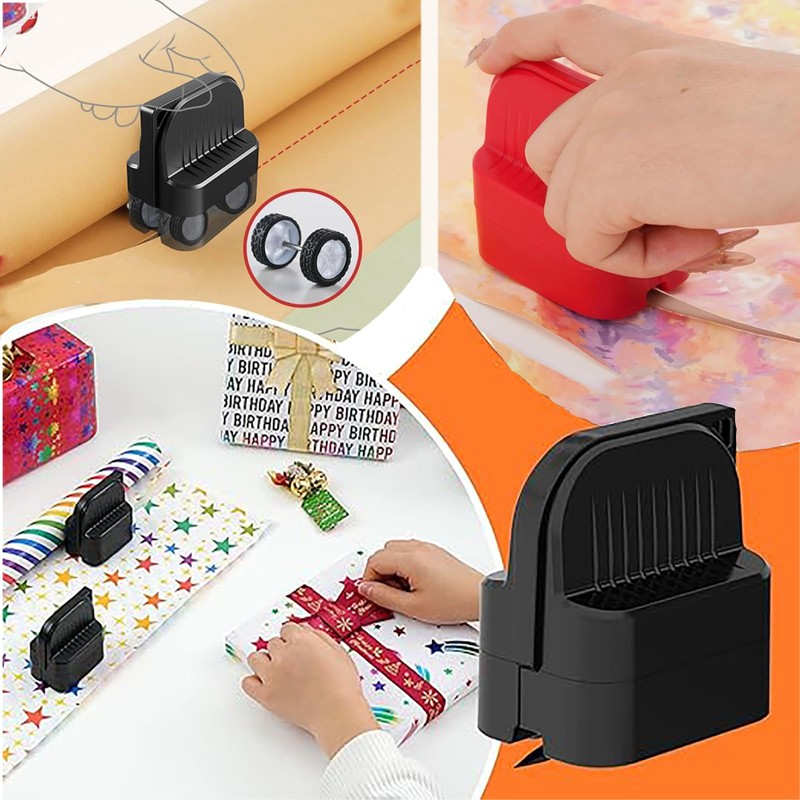 Yuentoen Wrapping Paper Cutter with Wheels, Paper Cutter, Wrapping Paper