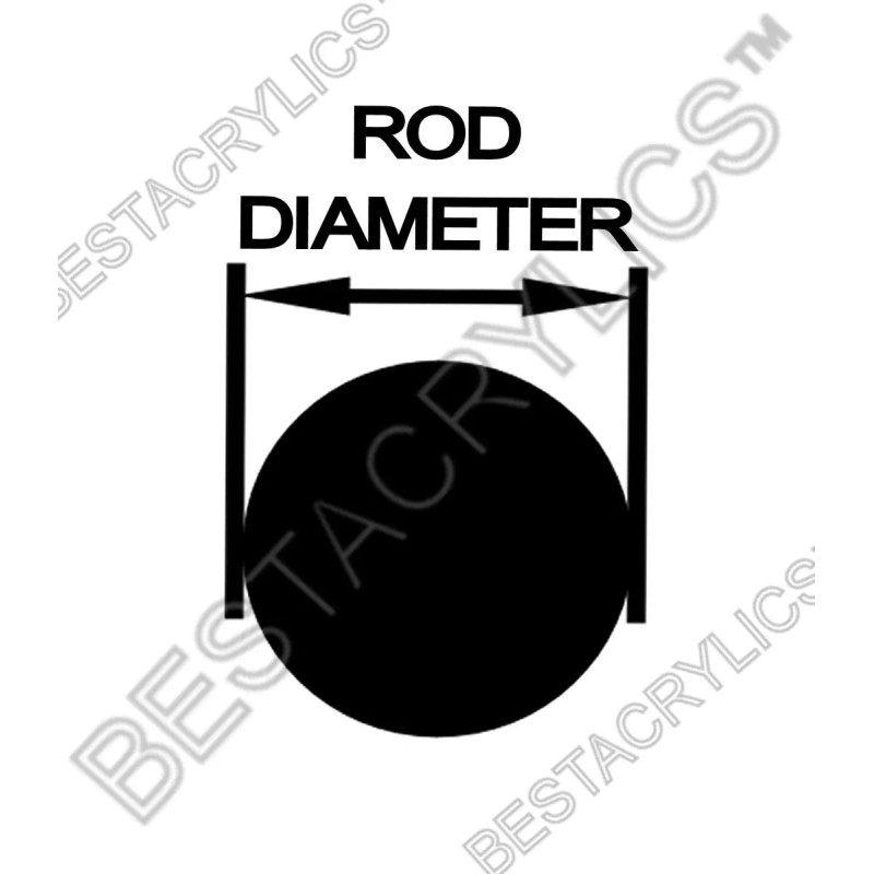 Best Acrylics 5 CLEAR GREEN 1/4” DIAMETER 18” INCH LONG