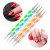 FULINJOY 5PCS Dotting Pens with 3 PCS Nail Painting Brushes,