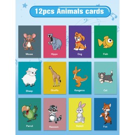 EduCuties Baby Musical Learning Toys , Floor Piano Playmat for Toddlers with Animal Flash Cards Music Sound for Early Education Touch Keyboard Blanket Birthday for Baby Boys Girls