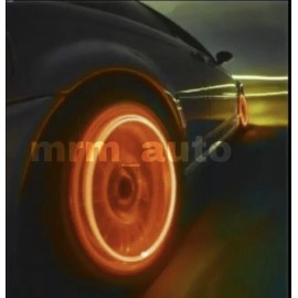 Unbranded 2X LED Orange Lights Flashing Tire Wheel Valve Stem Caps Auto Bike Car Truck