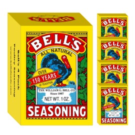 Bell's All Natural Seasoning – 1 oz Box – Classic Salt-Free Poultry Blend – Gluten-Free, Kosher, Non-GMO (Pack of 4)