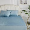 Winter Fitted Sheet, 140 x 200 cm, Light Blue, Plush,