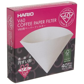 HARIO 02 White Paper Filter, 40 CT