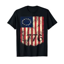 Betsy Ross Vintage Flag 1776 Patriot American Flag T-Shirt