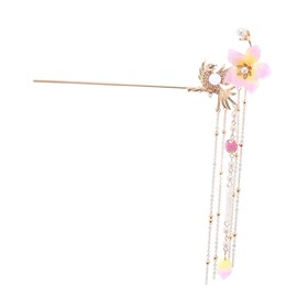 LALAFINA Antique Hairpin Chinese Ancient Hair Sticks Hair Chopsticks Wooden Vintage Hair Sticks Han Costume Hairpin Vintage Style Hairpin Hair Bun Stick Tassel Accessories Girl Alloy