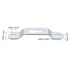 sourcing map Keyhole Hanging Plate, 49mm x 13mm Single Hole