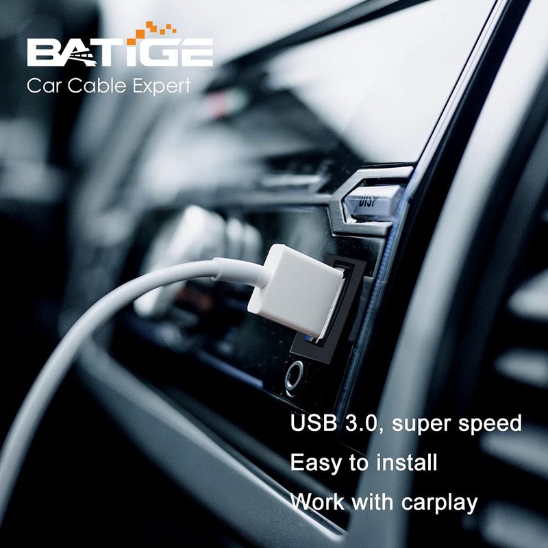 BATIGE Square Single Port USB 3.0 Panel Flush Mount Extension