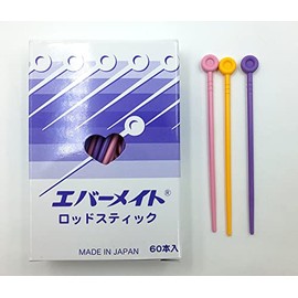 Rice Positive Rod Stick Pin, Assorted Colors (3 Colors, 50-Pack) 60 Pieces