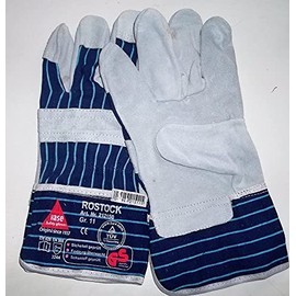 ROSTOCK Work Gloves TÜV-GS Tested Cowhide Split Leather Size 11