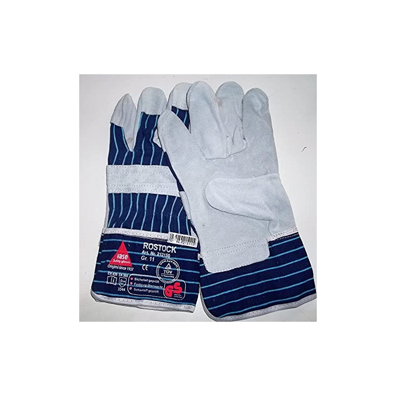 ROSTOCK Work Gloves TÜV-GS Tested Cowhide Split Leather Size 11