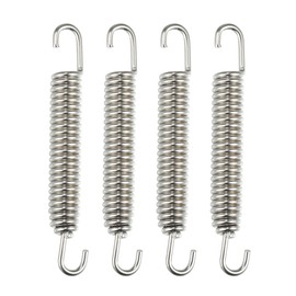 A ABSOPRO 4 Piece Exhaust Pipe Spring for Motorcycles 80 mm 3.15 Inches Silver Tone