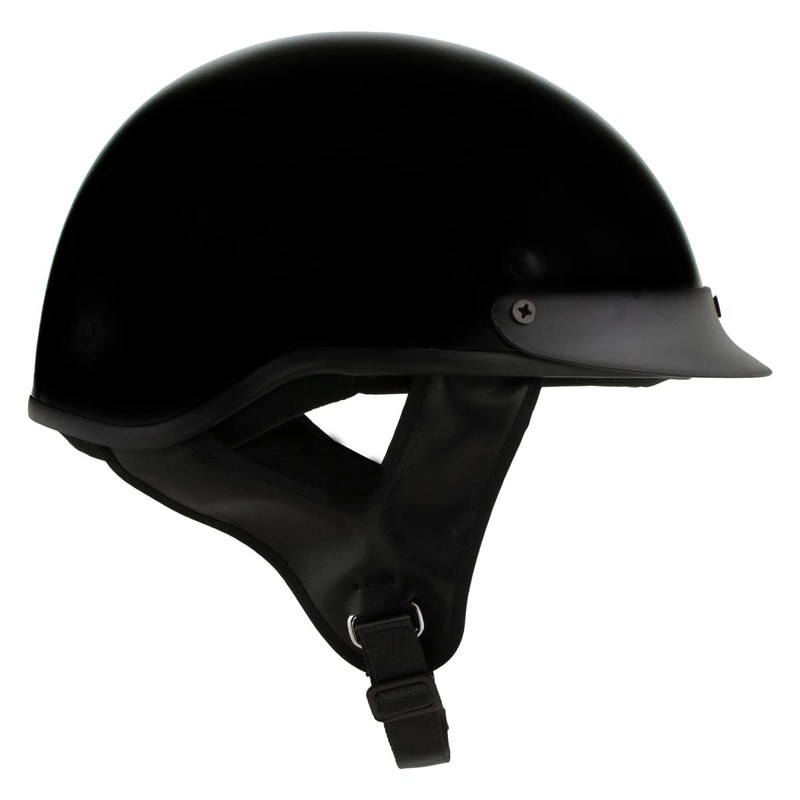Milwaukee Helmets MPH9719DOT Momentum DOT Black Half Face Motorcycle Bikers