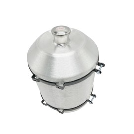 JSD 7.8 Gallon Overall 12" x 16" Aluminum Round Fuel / Gas tank Spun Fuel Gas Tank Cell + Bracket Vertical Fill 1/4" NPT