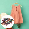 100pcs Wooden Buttons, 2 Holes Heart Shape Assorted Buttons for
