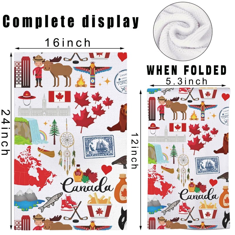 MYSOMY Canada Kitchen Towel Canadian Kitchen Gifts Canada Maple Leaf
