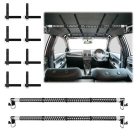 Jamceoceo 2 PCS Car Fishing Rod Holder with 8 Fixed Belts Fishing Rod Holder for Truck Fishing Rod Holder for Car Adjustable 35 to 64.5 Inches for Trucks Vans Cars SUVs and Other Various Models