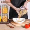 ComSaf Airtight Glass Canister with Lid Set of 6, 25oz