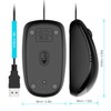 JETech 3-Button Wired USB Optical Mouse Mice (Black) - 0776