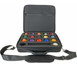 UISKOOPW Pool Balls Carrying Case, Hard Billiard Case with adjustable shoulder strap, EVA Travel Holder for One Set of Billiard Balls