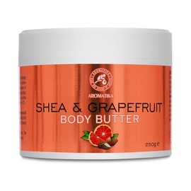 Shea & Grapefruit Body Butter 250 g - Karité and Grapefruit Oil Body Butter - Natural Moisturising Cream - Shea Butter for Dry Skin - Skin Care - Body Butter Made from Natural Ingredients