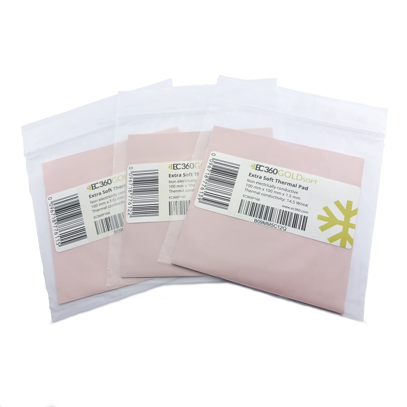EC360® Gold Soft 14.5W/mK Thermal Pad (100 x 100 x