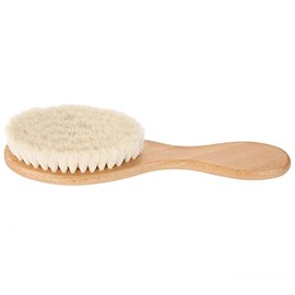 VINGVO Cepillo para el Cabello con Cerdas de Jabalí, Herramienta Compacta para Limpieza de Cabello y Barba, Cepillo para el Cabello Retro Liso, Champú