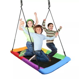 Sorbus Saucer Tree Swing, Waterproof Giant Outdoor Rectangle Platform Swing for Kids