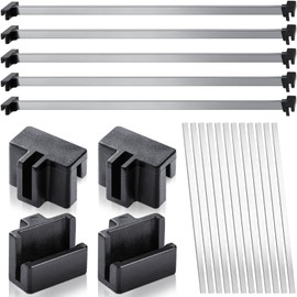 Epakh 36 Pcs Metal File Cabinet Rails Set Include 12 Cabinet Divider Rails 24 Hanging File Rail Clips for Hanging Folder Frame Bars Office Storage, Drawer Thickness Less Than 1/8 Inch(Aluminum)