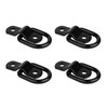 4 PCS Iron Galvanized D-Ring Pull Ring Hasp, D-Ring Fastening