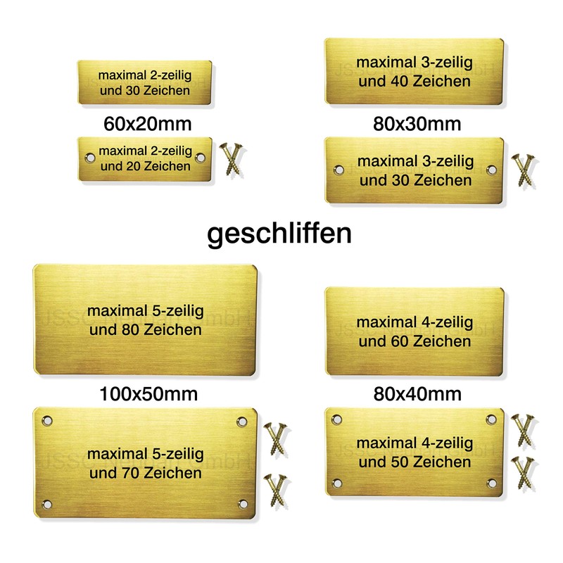 JSSC Neugart GmbH Engraved Polished Brass Sign ★ Door Sign