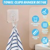 Towel Clips Hanger Set, 12Pcs Tea Towel Hanging Clips, Loop