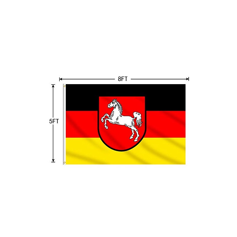 Lixure Lower Saxony Flag 5 x 8 ft (150 x