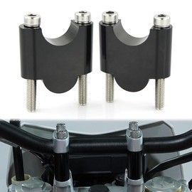 Xitomer 7/8'' Motorcycle ATV Dirt Bike HandleBar Risers Without Clamps, Fit For Grom MSX125 / CRF250L, Z125, DRZ400 /V-Strom, FZ16 TT-R230 (40mm(1 9/16''),black)