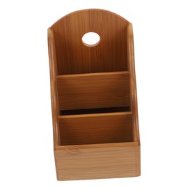 NUOBESTY 1pc Bamboo Multi-functional Storage Box for Office Desk Practical Compartment Organizer for Home and Corrosion Resistant for Pens and Accessories