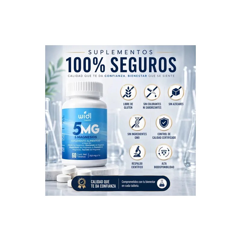 Magnesio Complex Widl Health Tipos Bisglicinato Citrato Gluconato Treonato Taurato