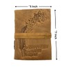 OVERDOSE Deckle Yellow Buff Leaf Leather Journal - Vintage Travel