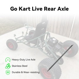 XIKOBY 44" Go Kart Rear Axle Kit Compatible with Go Cart ATV Quad 4 Wheeler, Live Axle Shaft with 1" Diameter 3/4" Step Down 1/4" Keyway Replacement for Manco Murray Go-karts Dune Buggies Parts