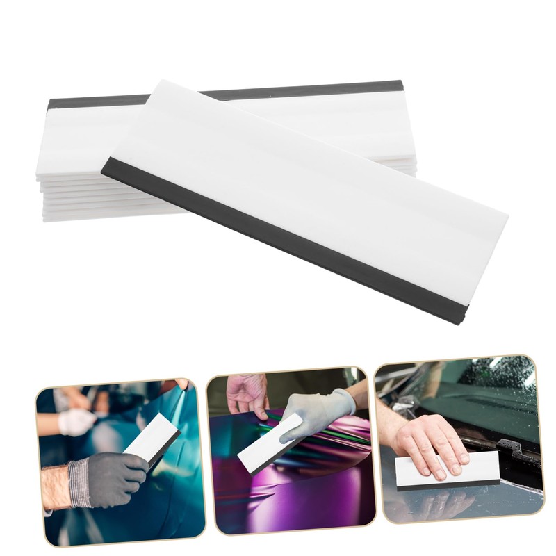 CHILDWEET 10pcs Car Window Tint Tools Rectangular Rubber Squeegee Vinyl