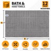 HOMERHYME Hand Towels, 12 Pack 25''*15'' Microfiber Bathroom Hand Towels,