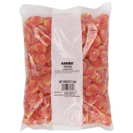 Haribo Gummi Candy, Peaches, 5-Pound Bag