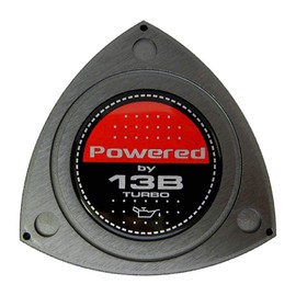 VMS RACING GUNMETAL ROTARY OIL CAP with Powered by 13B TURBO Emblem in CNC Machined Billet Aluminum Compatible with Mazda Wankel RX7 RX-7 FC 1985-1992