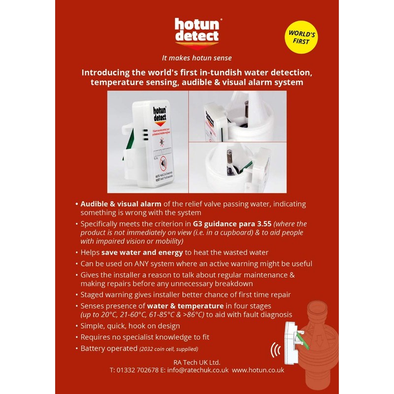 hotun Detect In Tundish Water Detection, Temperature Sensing, Audible and