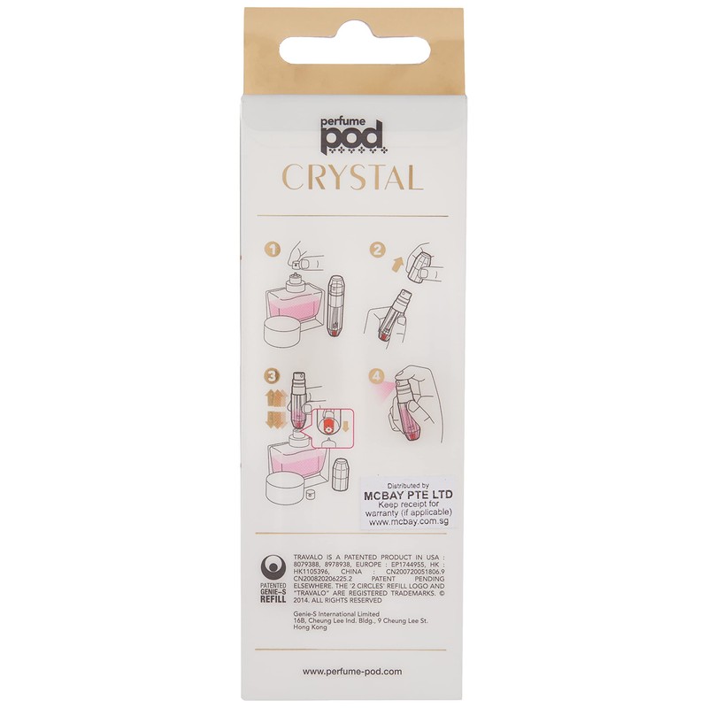 Travalo Perfume Pod Crystal Travel Perfume Atomizer - Leak-Proof Genie-S