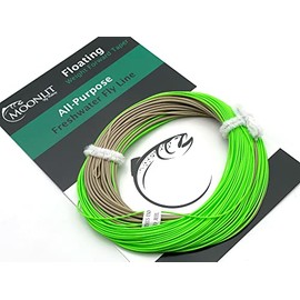 Moonlit Fly Fishing WF All-Purpose Floating Fly Line (8wt line, Pale Olive/Bright Green)