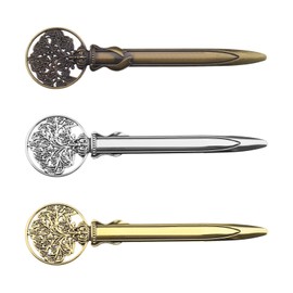 YINETTECH 3 Pack Retro Exquisite Tree of Life Letter Opener Letter Opener for Opening Letters Postal Parcels 5 Inch Zinc Alloy (1 Silver, 1 Gold, 1 Bronze)